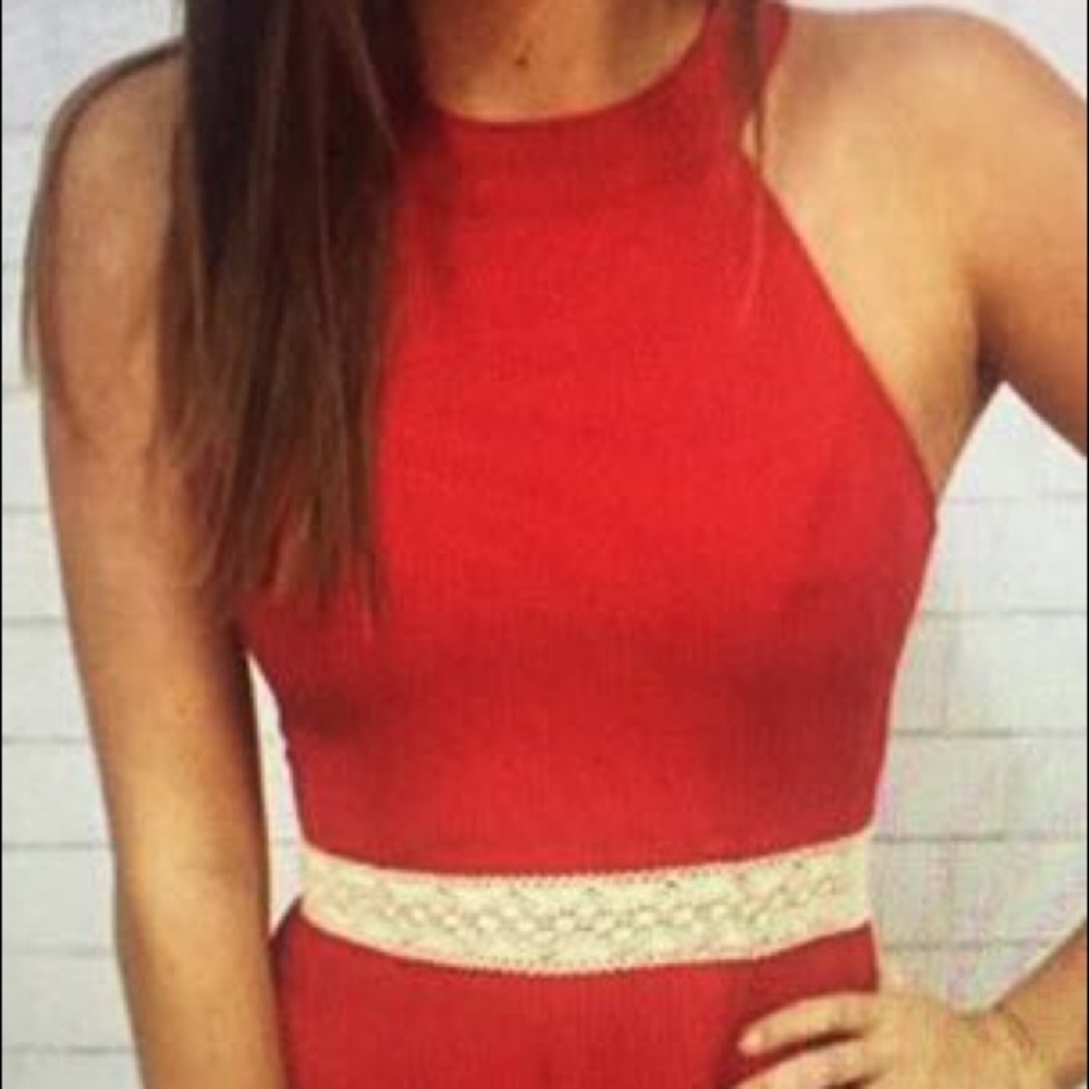 red runway seven romper